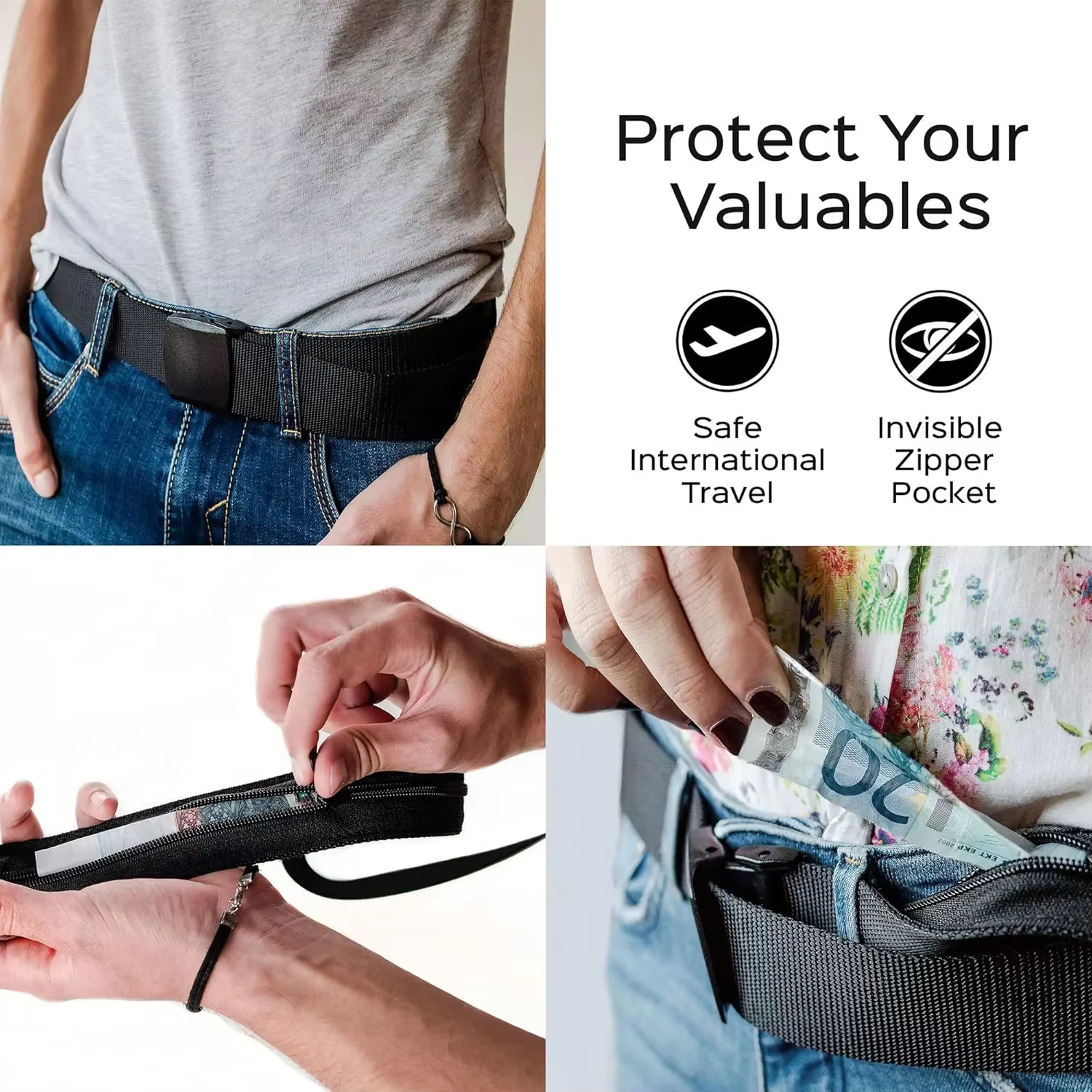 Ceinture antivol pour hommes