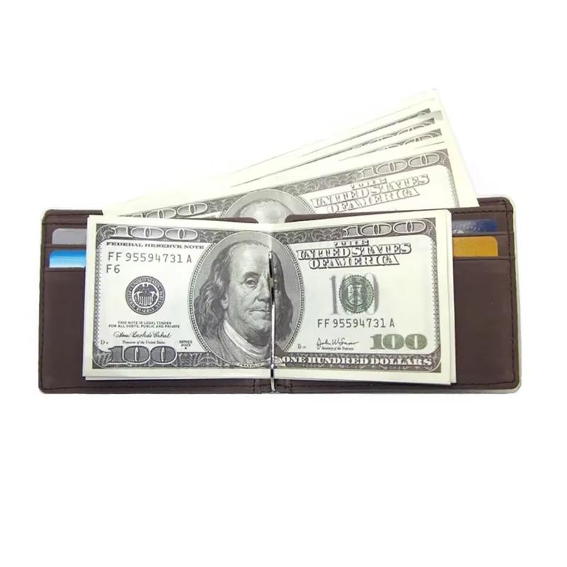 Marque hommes portefeuille peau courte portefeuilles sacs à main en cuir PU pinces à billets solide mince