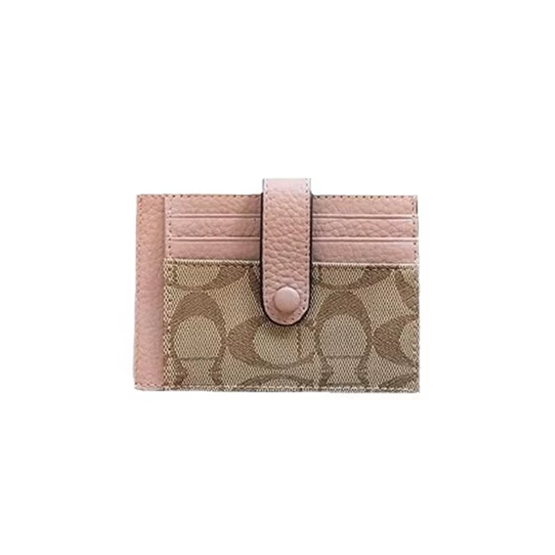 Porte-cartes ultra-fin de style monogramme