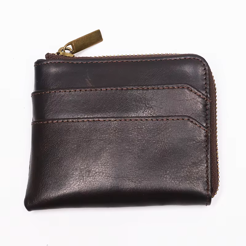 Portefeuille Vintage en cuir véritable pour hommes