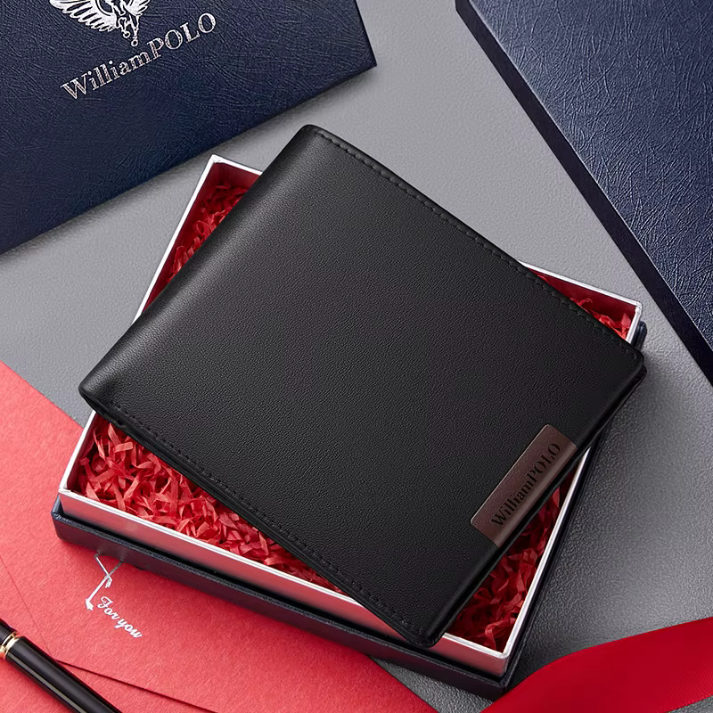 Portefeuille court et authentique pour hommes