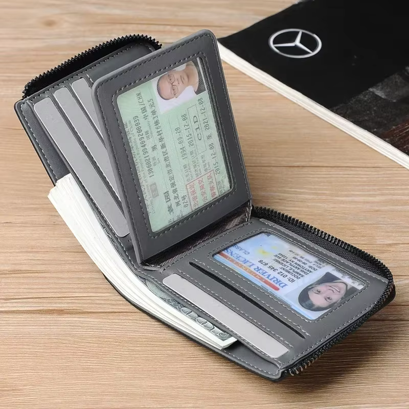 Portefeuille en cuir PU pour hommes