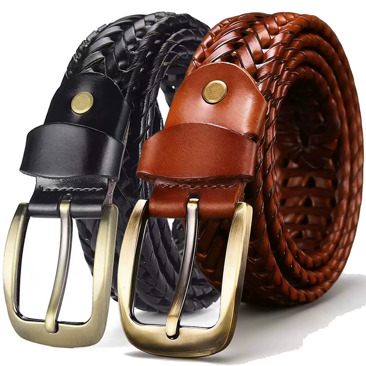 Ceinture tressée décontractée pour homme
