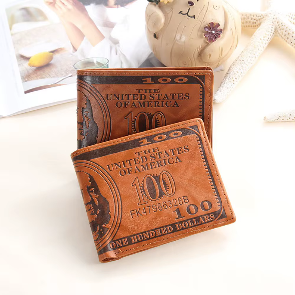 Portefeuilles pour hommes avec motif portefeuille mâle en cuir PU Walet porte-carte Photo mode grande capacité