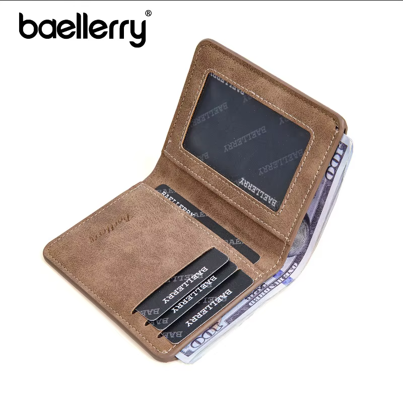 Portefeuille fin en cuir sablé pour homme Baellerry