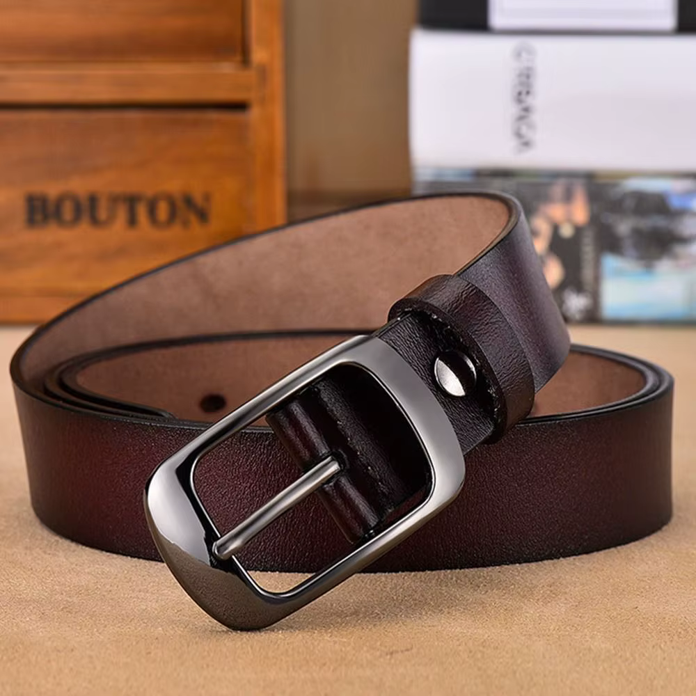 Ceinture en cuir véritable pour femmes