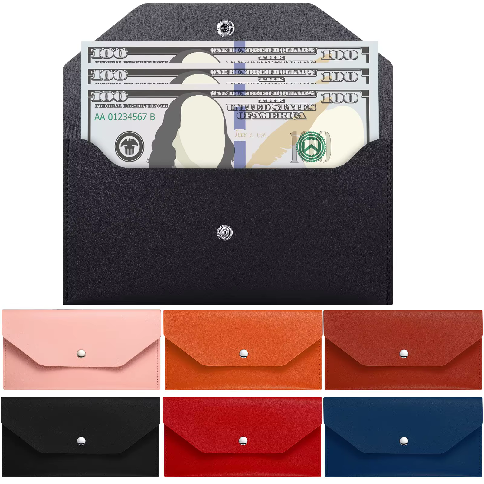Portefeuille enveloppe écologique en cuir PU