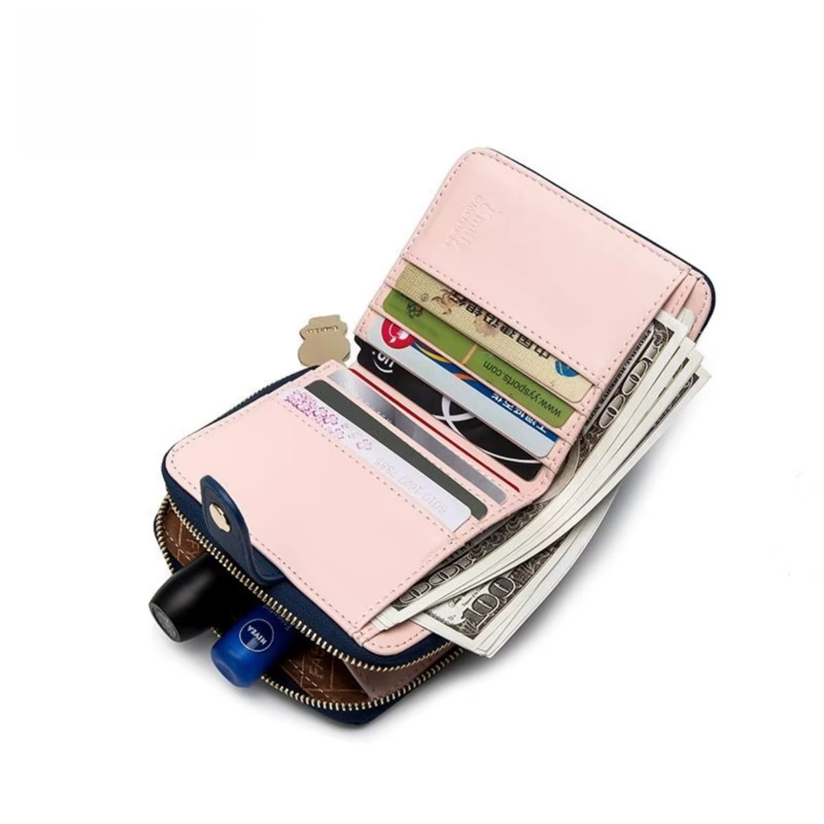 Kawaii Miffy lapin portefeuille un nouveau dessin animé mignon créatif brodé pliable Mini porte-monnaie pour les femmes