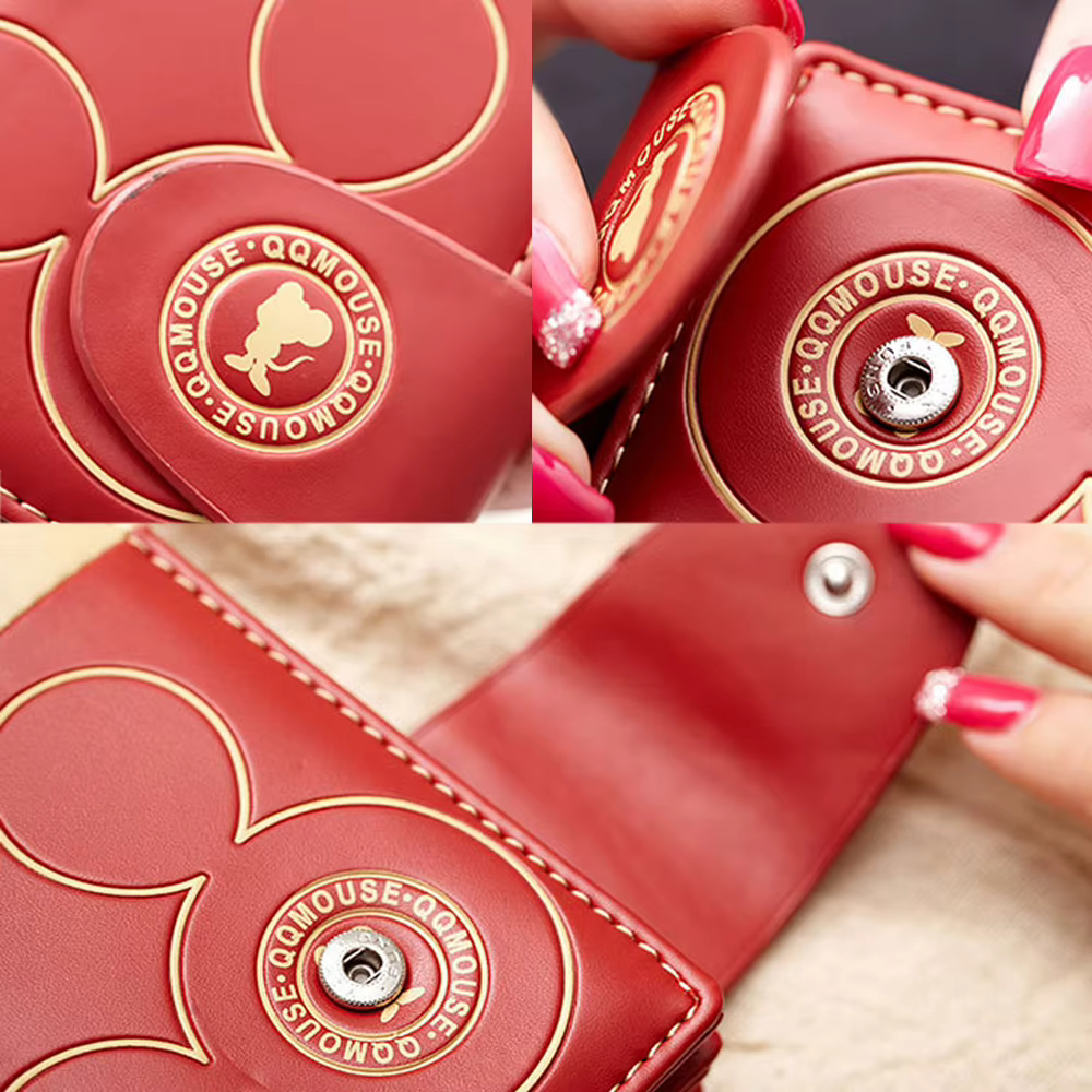 Femmes petit portefeuille dessin animé mickey mignon porte-monnaie 2025 moraillon porte-carte