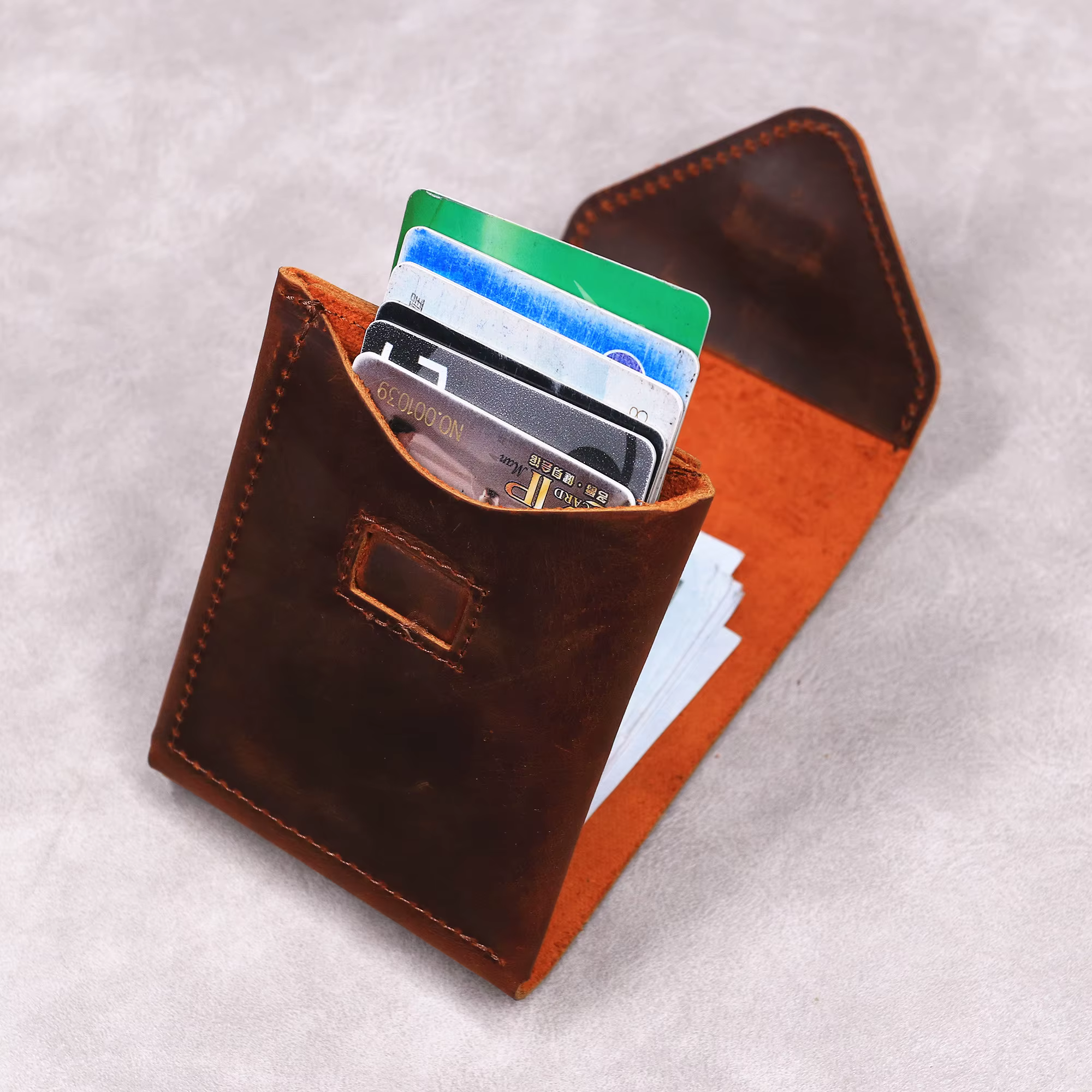Portefeuille en cuir véritable pour homme (compatible avec les normes européennes)