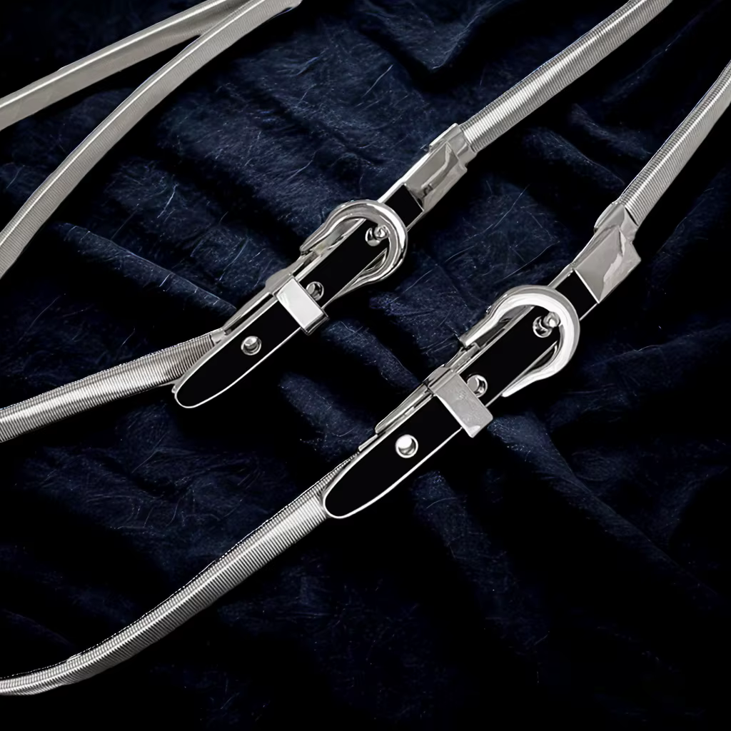 Ceinture pour femme en métal haut de gamme