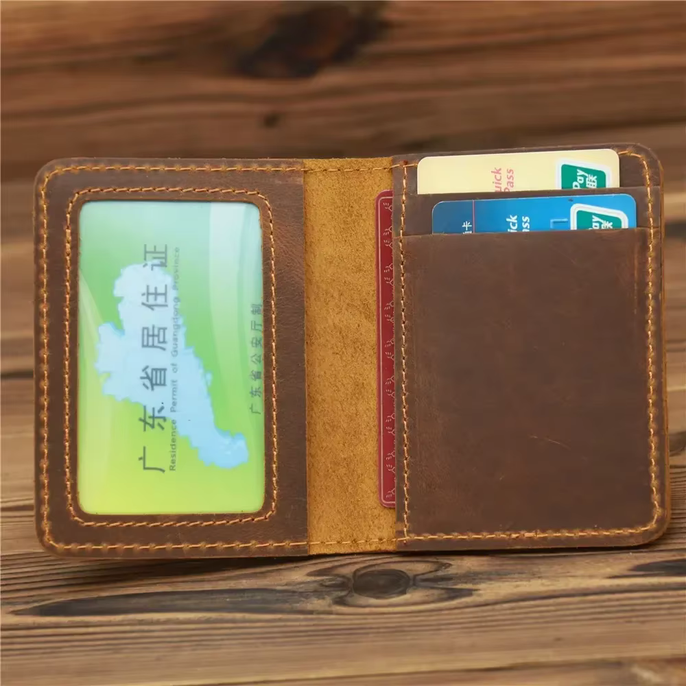 Porte-carte de crédit en cuir artisanal