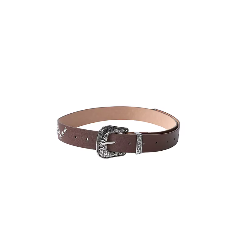 ELFSACK Ceinture étoile 3D vintage en métal massif pour femme