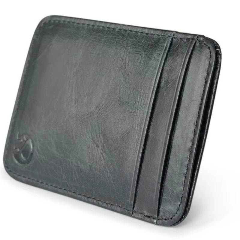 Portefeuille souple Super mince en cuir véritable pour hommes et femmes