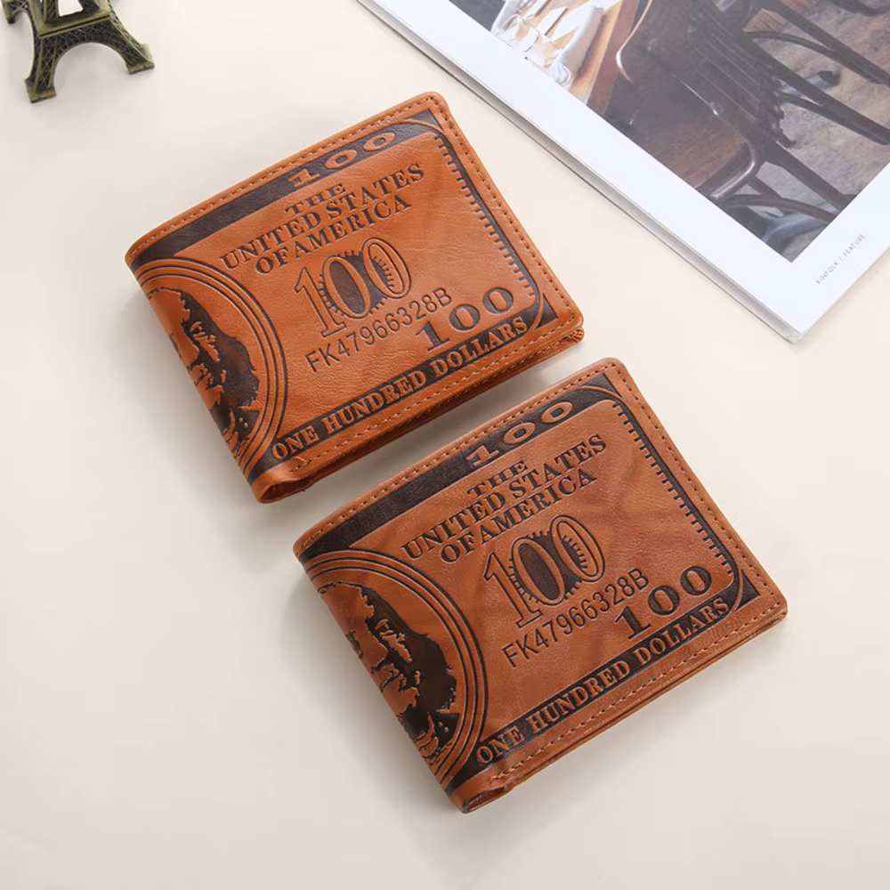 Portefeuilles pour hommes avec motif portefeuille mâle en cuir PU Walet porte-carte Photo mode grande capacité