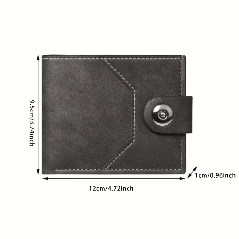 Portefeuille court pour homme en cuir PU personnalisé