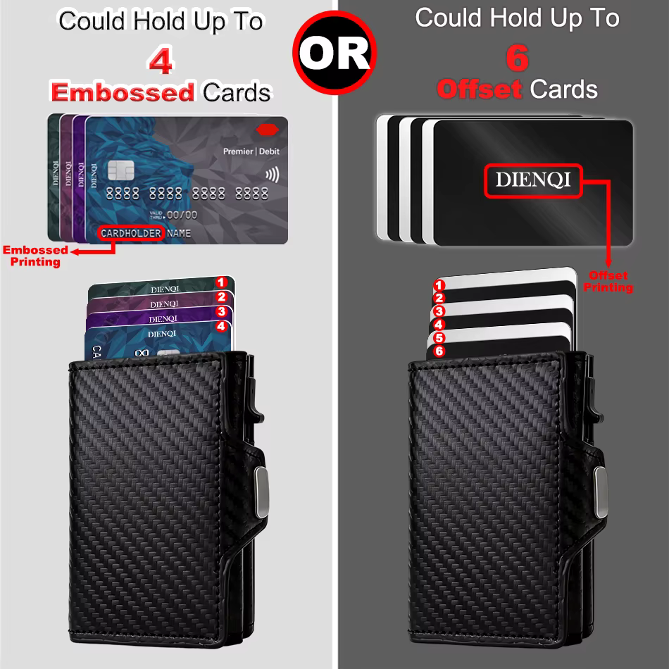 DIENQI — Porte-cartes en fibre de carbone pour les hommes