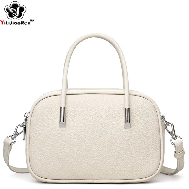 Sac bandoulière en cuir véritable pour femme