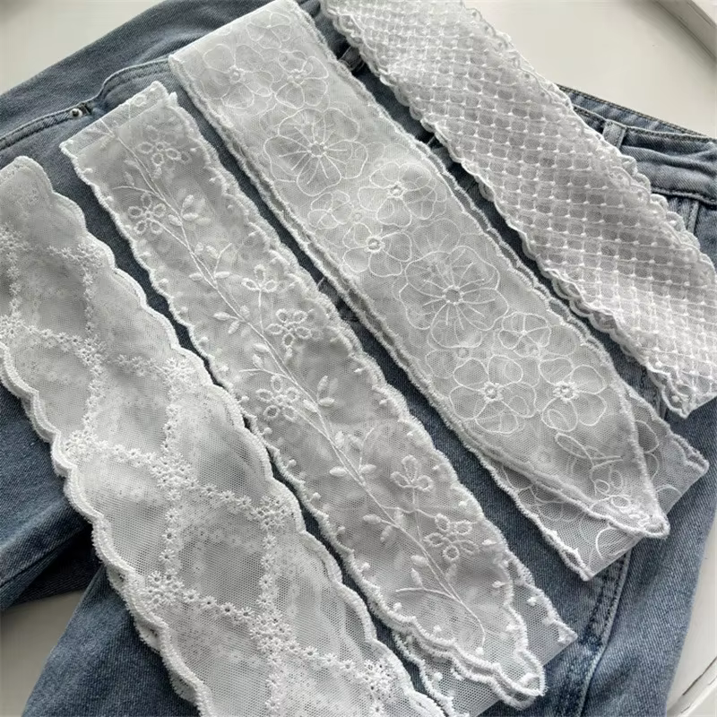 Ceinture élastique en dentelle avec nœud pour femme