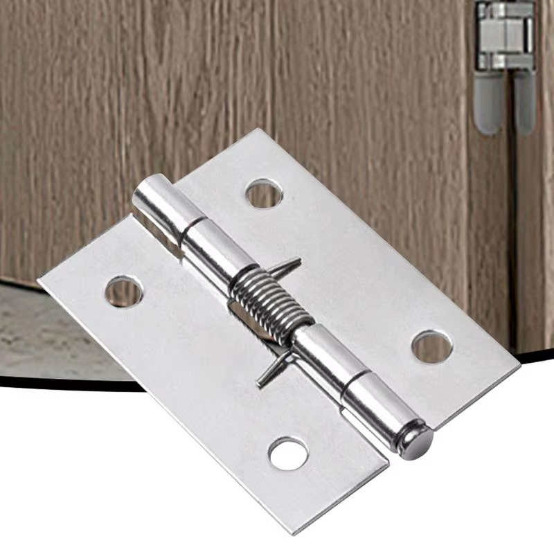 Charnières à ressort en acier inoxydable, 1 pièce, charnière interne de porte à ressort à fermeture automatique, quincaillerie de bricolage, ferme-porte d'armoire, charnière de retour automatique