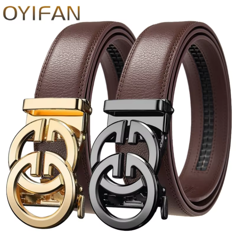 Marque de luxe hommes ceinture de haute qualité en cuir véritable ceinture hommes ceinture automatique affaires ceinture décontractée pour hommes