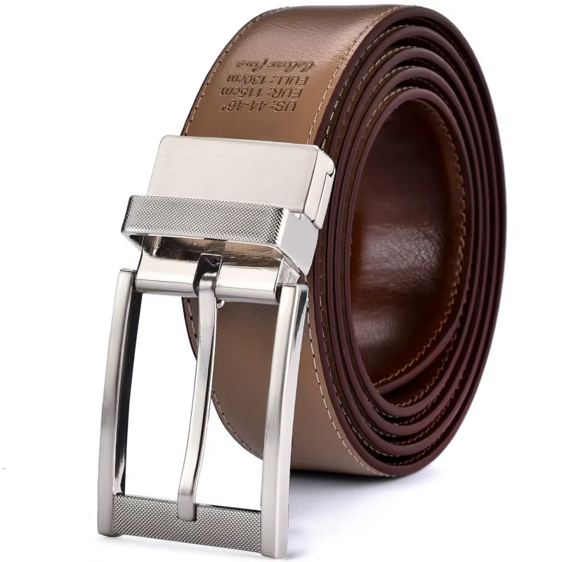 Ceinture en cuir réversible pour hommes