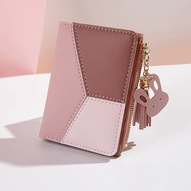 Portefeuille de marque de luxe en cuir PU pour femmes