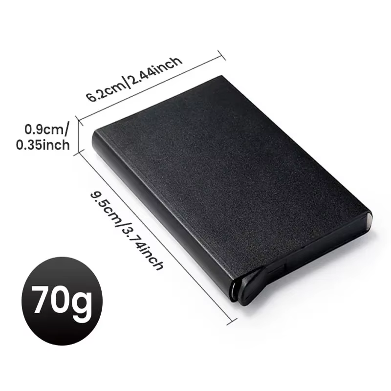 Hommes ID crédit porte-carte bancaire portefeuille Anti Rfid intelligent