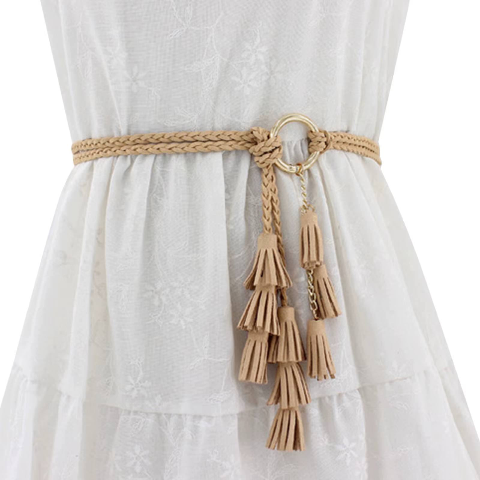 Ceinture tressée nouée décontractée pour femmes