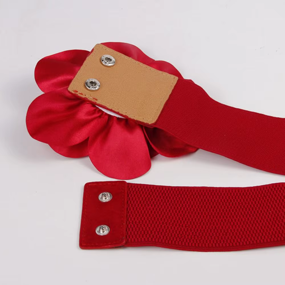 Ceinture large à fleurs pour dames