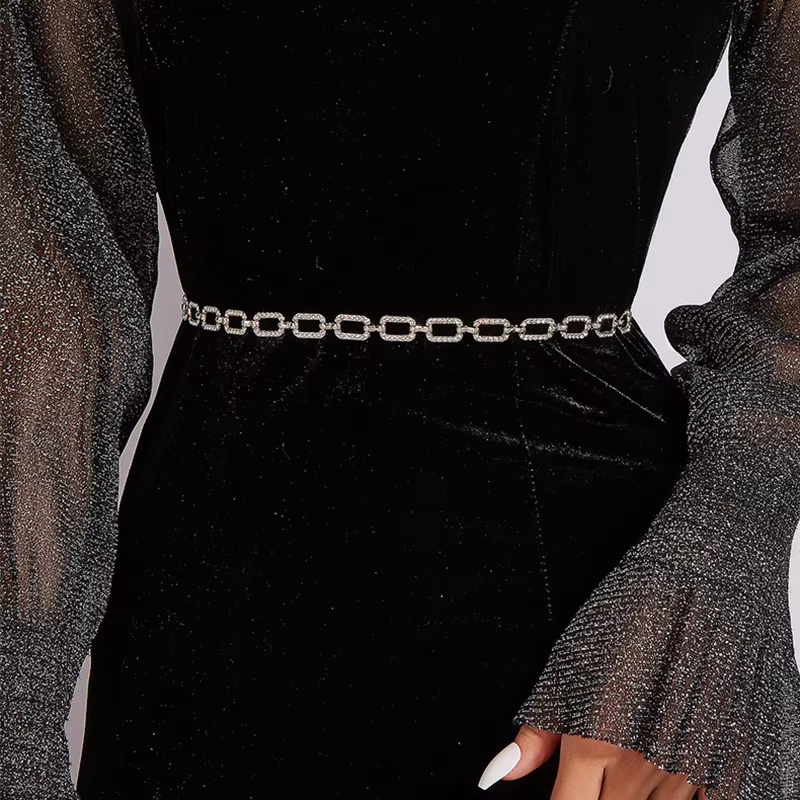 Ceinture tendance pour femme avec strass