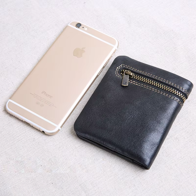 AETOO – portefeuille court en cuir pour hommes