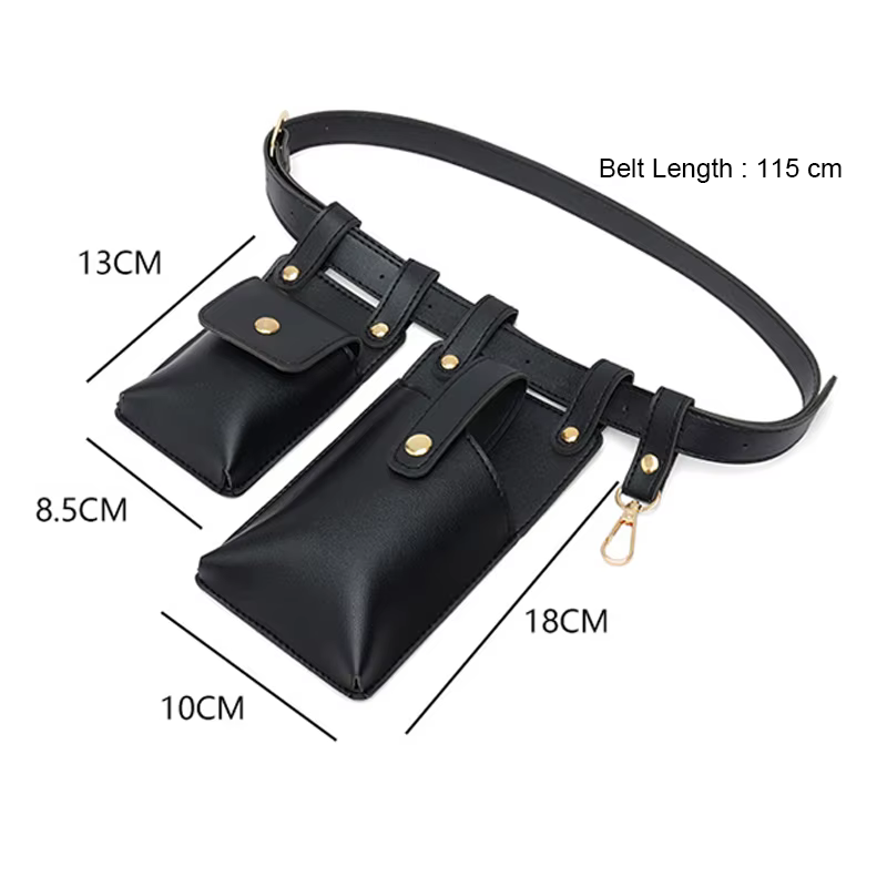 Sac banane en cuir PU souple pour hommes et femmes