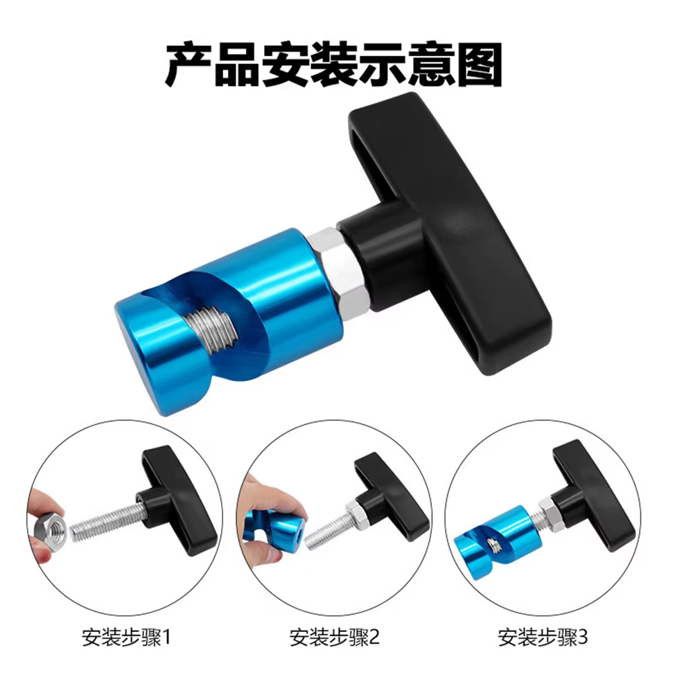 Support de capot de voiture en aluminium, pression d'air de coffre, couvercle de moteur antidérapant, tige de Support de levage, pince de fixation, outil de voiture