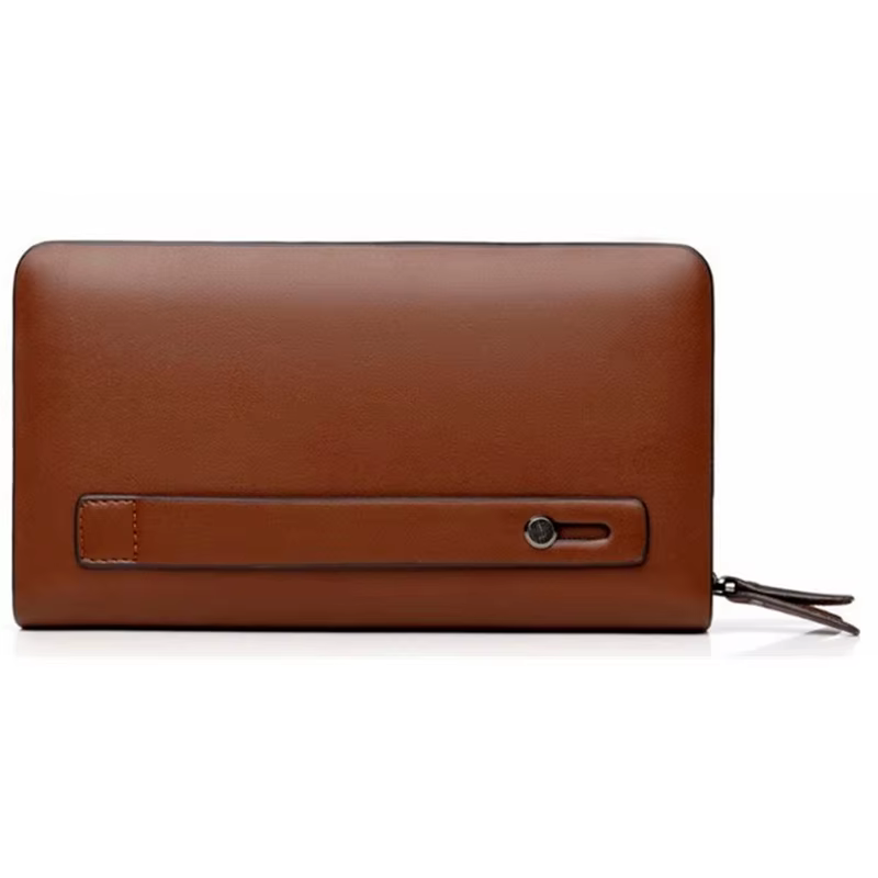 Marque de luxe hommes portefeuilles avec poche à monnaie Double fermeture éclair mâle portefeuille long grand