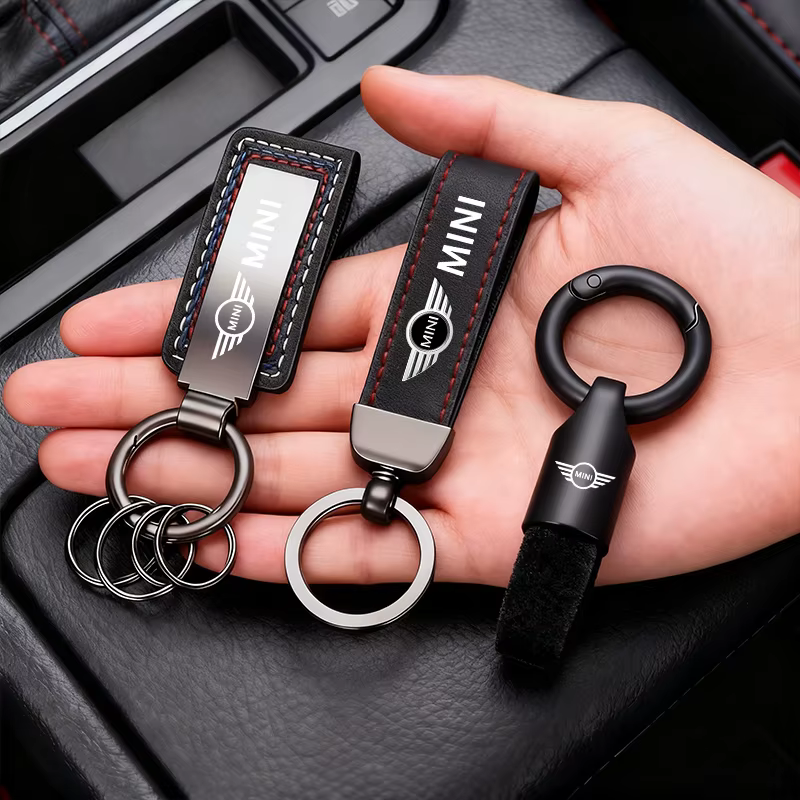 Porte-clés de luxe en daim