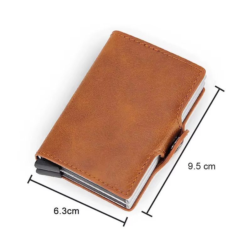 DIENQI Top qualité portefeuille hommes sac d'argent Mini sac à main mâle en aluminium Rfid porte-carte
