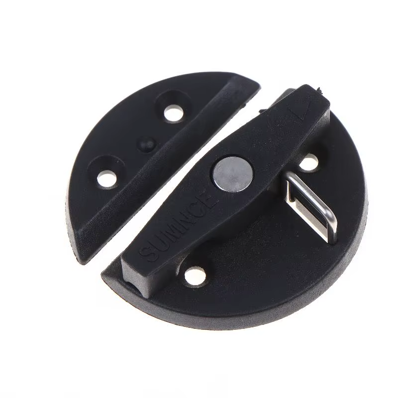 Verrou de trappe de caravane, loquet de porte de toilette de camping-car, serrure ronde pour camping-car, yacht, bouton rotatif en plastique pour trappe, bouton de porte d'armoire de bateau