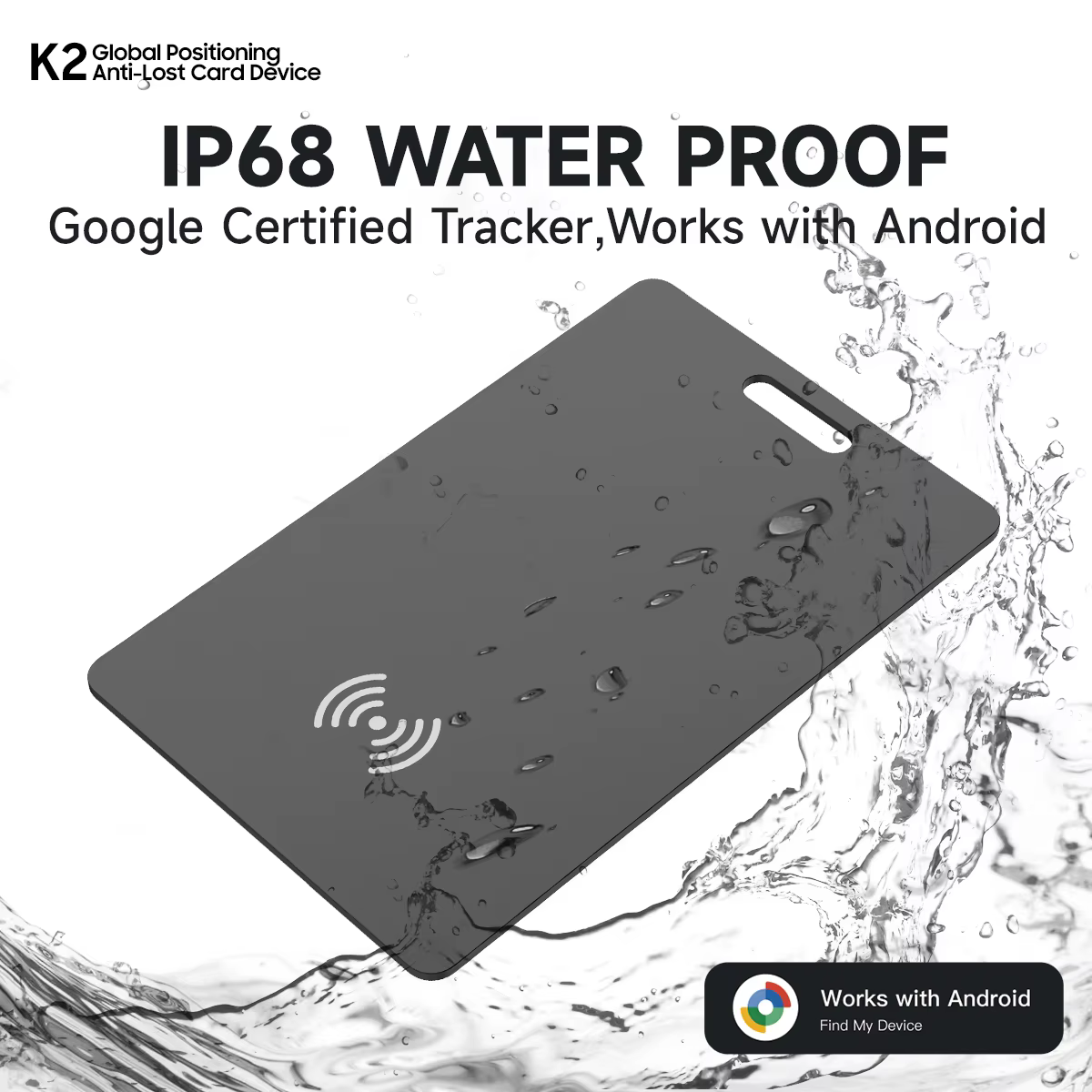 Portefeuille Anti-perte, suivi de localisation de carte, étiquette intelligente, Android, fonctionne avec Google Find My App, Bluetooth, carte Ultra-fine, Charge sans fil