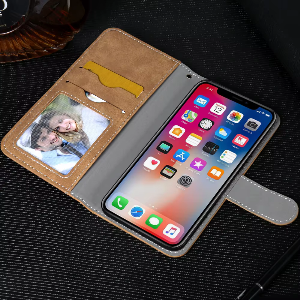 Portefeuille en cuir FOSSiBOT F109 étui mode luxe protection personnaliser couverture téléphone carte