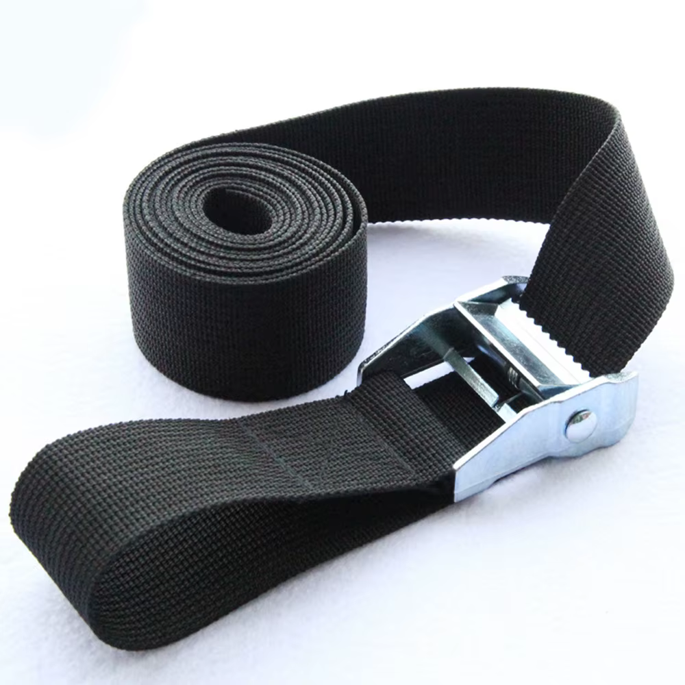 Sangles de chargement de 5M avec boucle, ceinture d'arrimage pour moto, voiture, vélo, corde de remorquage en métal, ceinture de fixation à cliquet solide pour sac à bagages
