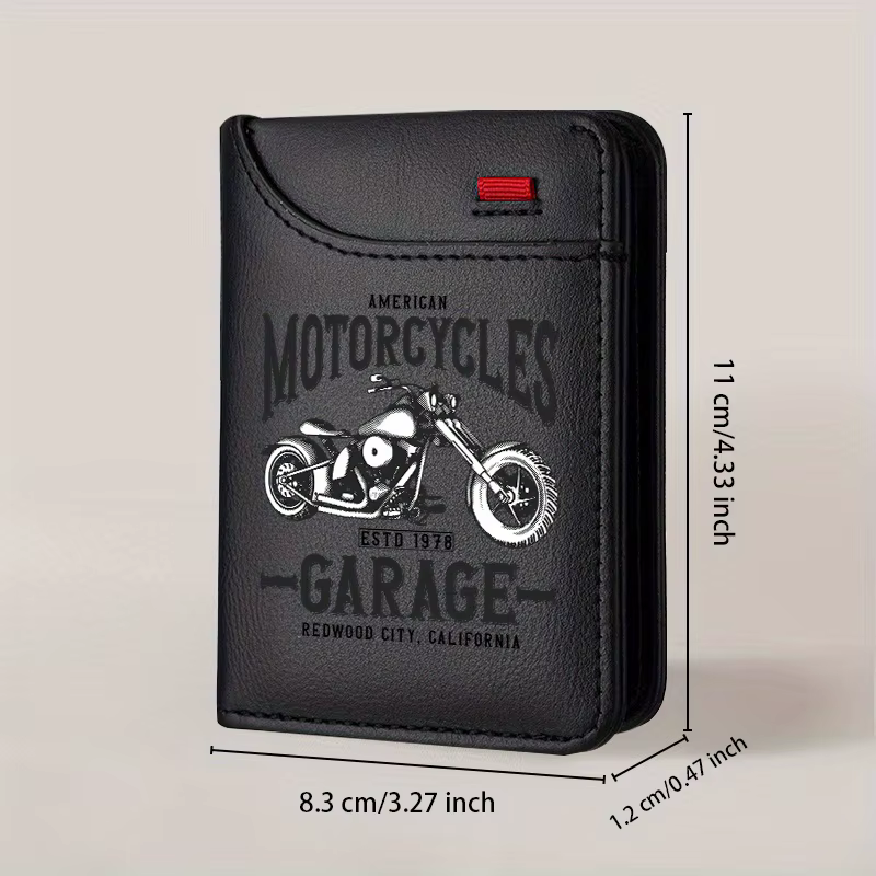 1 portefeuille de motard en cuir rétro pour hommes
