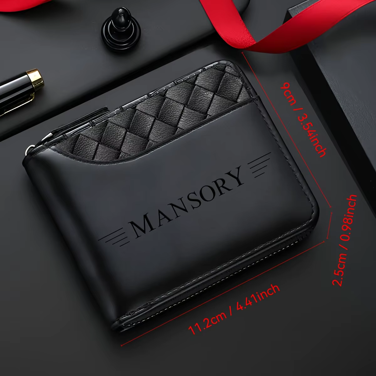Portefeuille en similicuir de luxe personnalisé pour homme