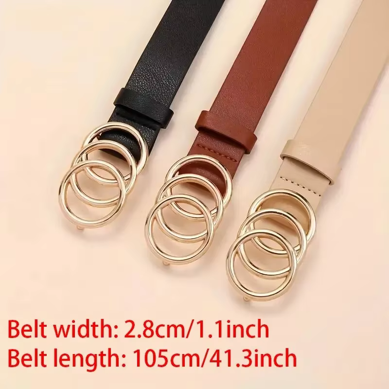Ceinture tendance en cuir PU pour femmes