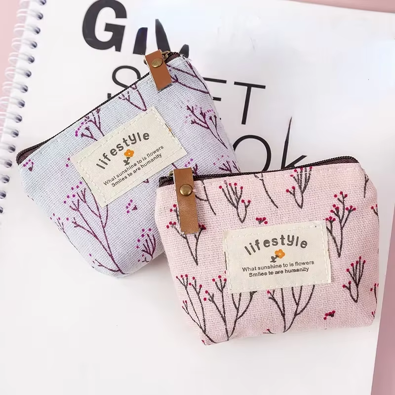 Porte-monnaie floral frais pour femmes
