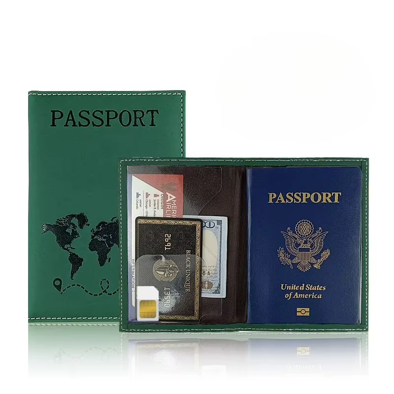 Porte-passeport en PU, couverture de passeport pour billets