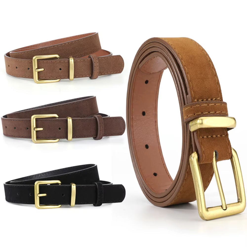 Ceinture en cuir suédé pour femmes