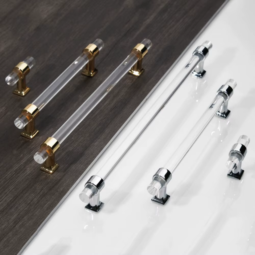 Poignées de meubles de style moderne, quincaillerie de porte de placard de salle de bain et de cuisine, barre en T Poignées de tiroir, poignées de tirage