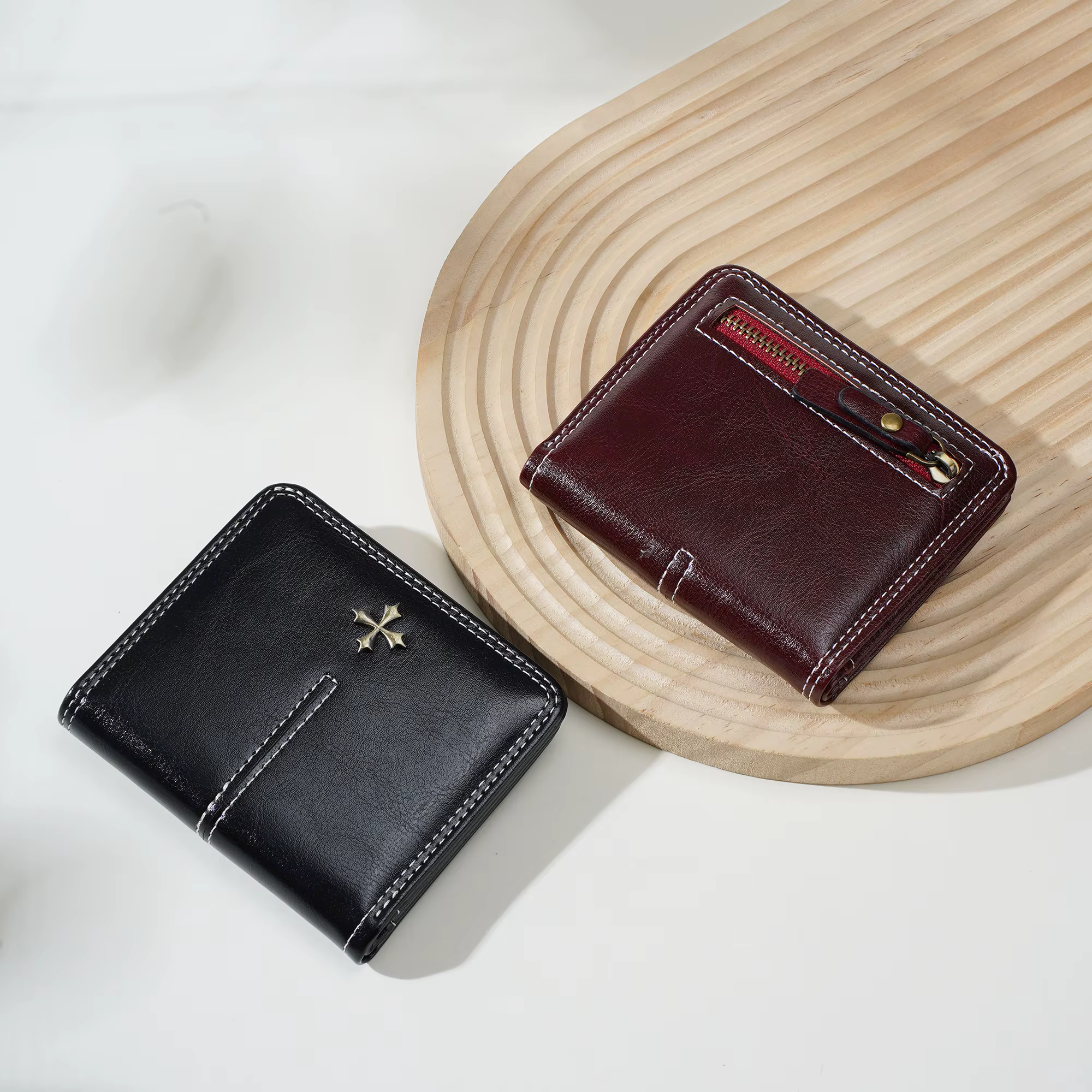 1 portefeuille ultra-fin pour femme