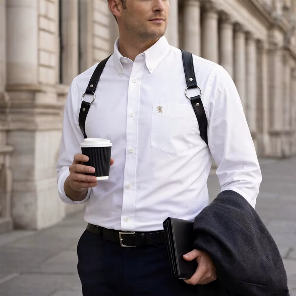 Ceinture pour homme en cuir PU